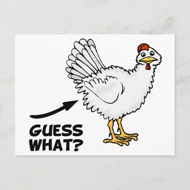 Guess What Chicken Butt Postcard (Front)
