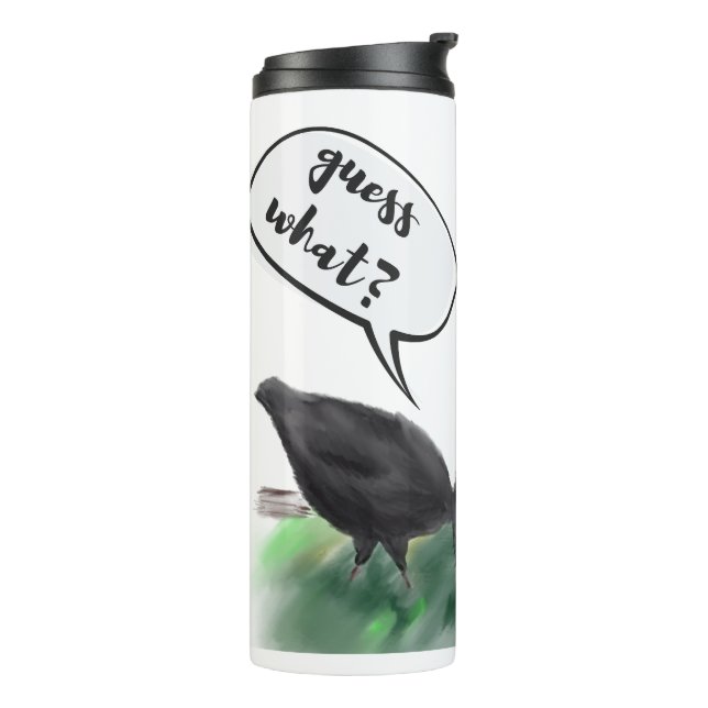 Guess What? Chicken Butt Stylized Chickens & Joke Thermal Tumbler (Rotated Left)