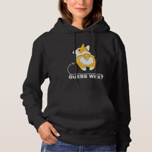 Guess What Corgi Butt Funny Corgi Owner Dog Enthus Hoodie