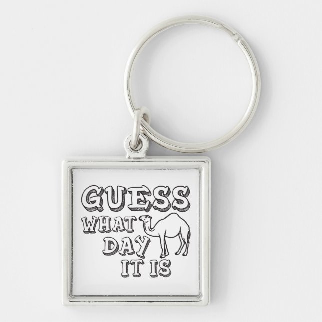 Guess What Day It Is - Hump Day - Funny Camel Keychain (Front)