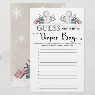 Guess what is in the diaper bag baby shower