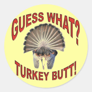 Guess What? Turkey Butt! Stickers