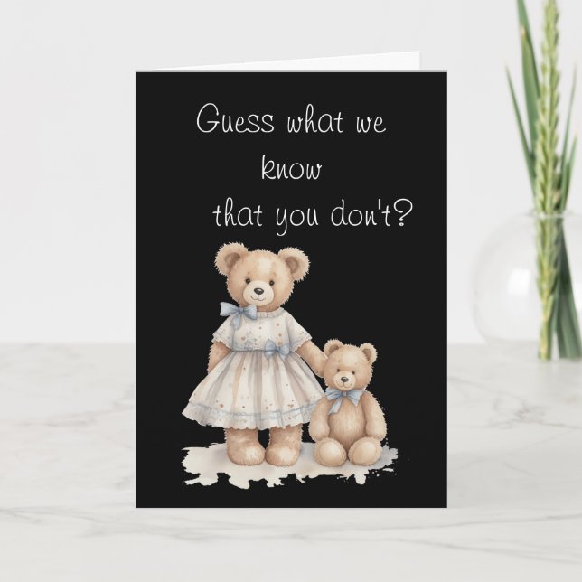 Guess What We Know – It’s a Boy! Card (Front)