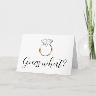Guess What We’re Engaged Diamond Ring Card