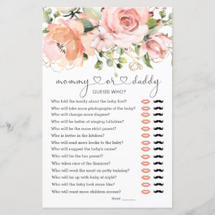 Guess Who Baby Shower Game Floral 