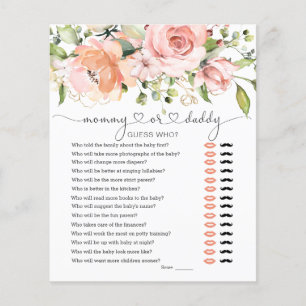Guess Who Baby Shower Game Floral Greenery