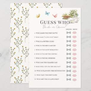 Guess Who Bride or Groom Book Bridal Shower Game