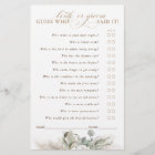 Guess Who Bride or Groom Game Card