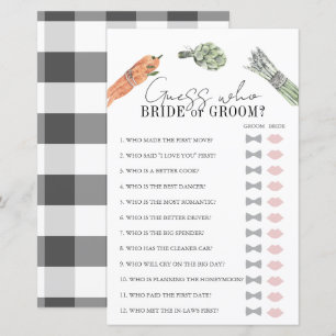 Guess Who Farmers' Market Bridal Shower Game
