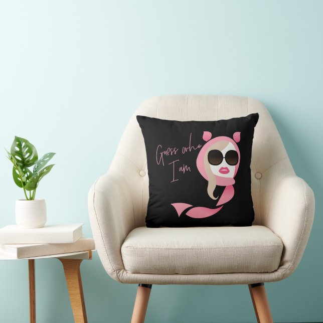 Guess Who I Am - The White Lotus Throw Pillow (Chair)