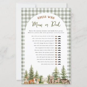 Guess Who Mom or Dad Woodland Baby Shower Game