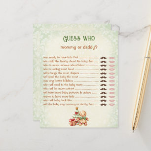Guess Who Mommy Daddy Classic Baby Shower Game