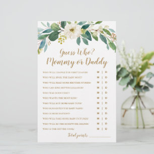 Guess Who? Mommy or Daddy Baby Shower Game