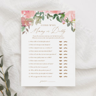 Guess Who Mommy or Daddy Balloon Baby Shower Game Invitation