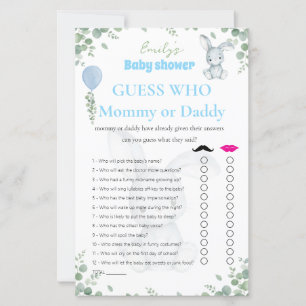 Guess Who? Mommy or Daddy Boy Baby Shower Game