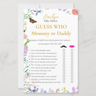 Guess Who? Mommy or Daddy Girl Baby Shower Game