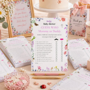 Guess Who? Mommy or Daddy Girl Baby Shower Game
