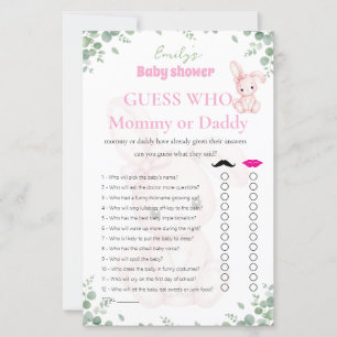 Guess Who? Mommy or Daddy Girl Baby Shower Game