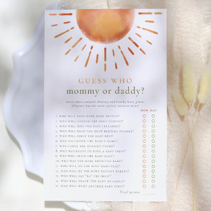 Guess Who Mommy or Daddy Sunshine Baby Shower