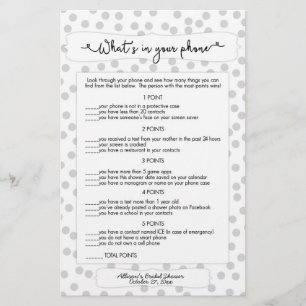 Guess who + phone games, grey dot bridal 3985