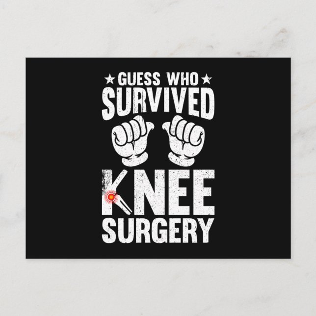 Guess Who Survived Knee Surgery Holiday Postcard (Front)