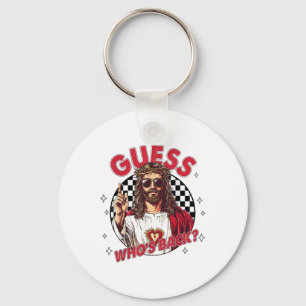 Guess Whos Back Jesus Funny Easter Religious Men W Keychain