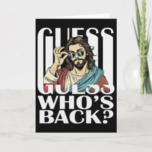 Guess Whos Byck Jesus Easter Tee Religious Catholi Card