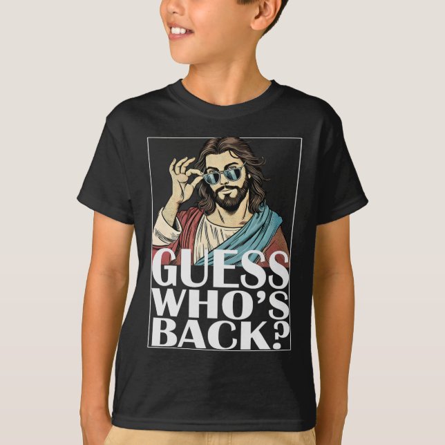 Guess Whos Byck Jesus Easter Tee Religious Graphic (Front)