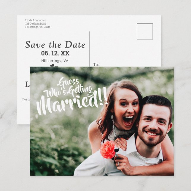 Guess Who's Getting Married Postcard (Front/Back)