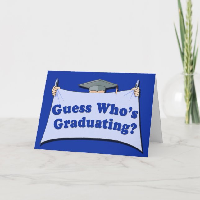 Guess Who's Graduating Customizable Announcements (Front)