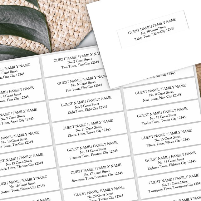 Guest Address Labels for 30 Invitation Envelopes (Creator Uploaded)