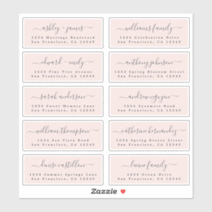 Guest Address Labels: ORDER ON 8" or 6"