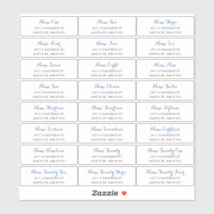 Guest Address Labels with Blue Script