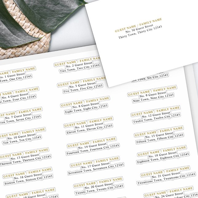 Guest Address List Black and Gold 30x Address (Creator Uploaded)