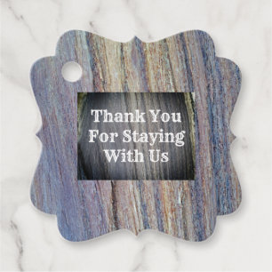 Guest Appreciation Rustic Woodgrain Thank You Favour Tags