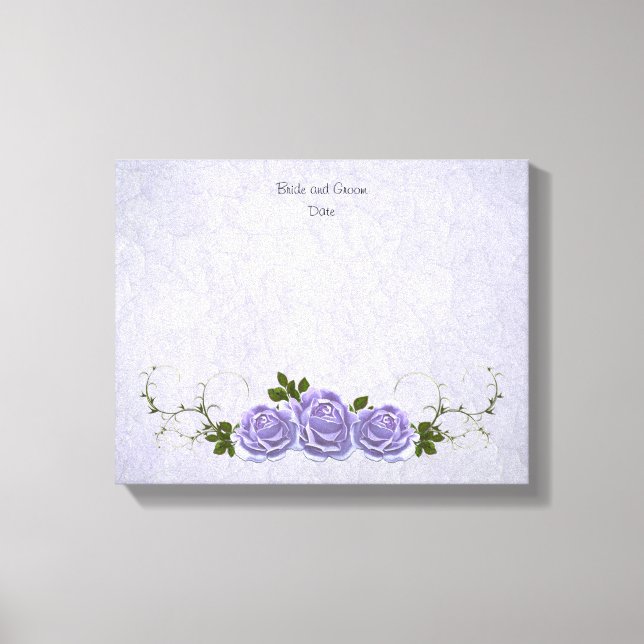 Guest Book Alternative Lavender Roses (Front)