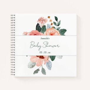 Guest book baby shower blossom 