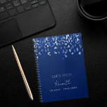 Guest book birthday party blue confetti<br><div class="desc">A classic blue background,  decorated with blue confetti.  Personalize and a name and age/date.</div>