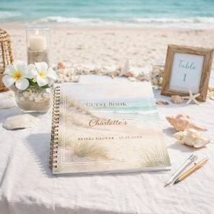 Guest book Bridal Shower beach coastal