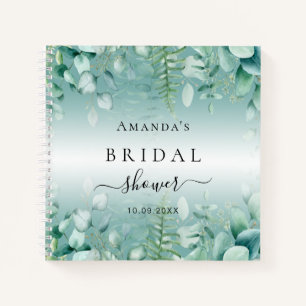 Guest book bridal shower eucalyptus woodland