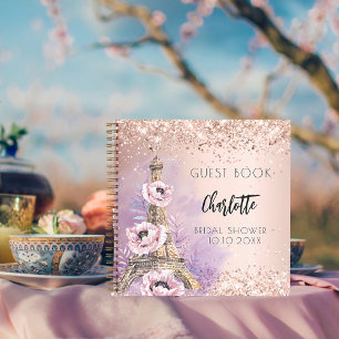 Guest book Bridal Shower Paris Eiffel tower