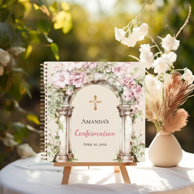 Guest book Confirmation pink florals arch (Creator Uploaded)