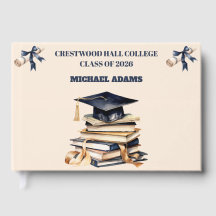 Guest Book-Custom Name & Class Year Keepsake