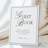GUEST BOOK Elegant Royal White Wedding