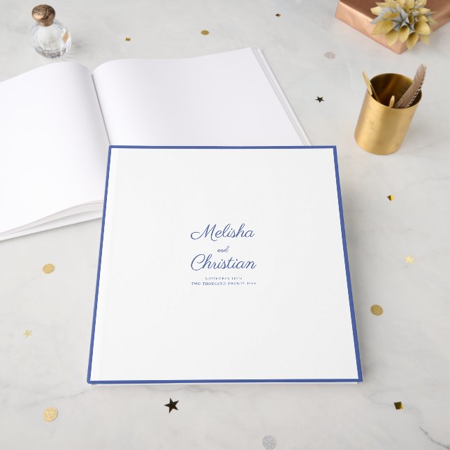 Guest book for a modern wedding. (Front Open)