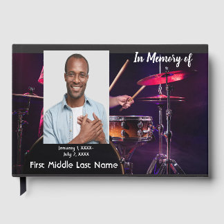 Guest Book for Memorial Service Drummer