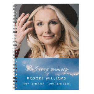 Guest book funeral memorial blue sky photo