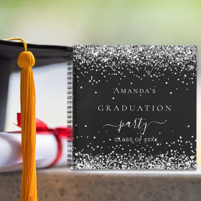 Guest book graduation black silver glitter 2023 (Creator Uploaded)