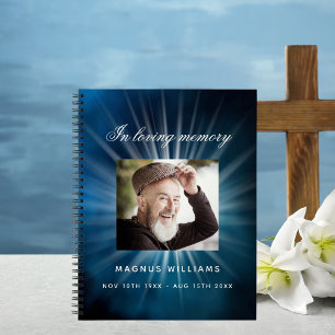 Guest book memorial funeral blue sky photo