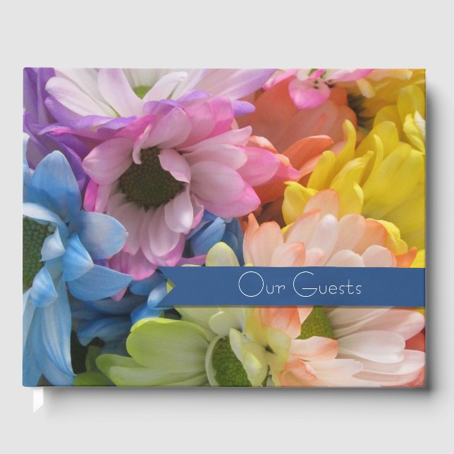 Guest Book - Multi-Coloured Daisies II (Front)